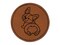 Pembroke Welsh Corgi from Behind Butt Dog Round Iron-On Engraved Faux Leather Patch Applique - 2.5"
